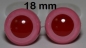 Preview: 1 Paar Sicherheitsaugen rosa mit roter Pupille