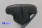 Preview: Sicherheitsnase 18 mm Katze hart grau mit Sicherheitsscheibe