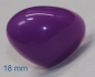 Preview: Sicherheitsnase dreieckig hart violett mit Sicherheitsscheibe 18 mm