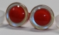 Preview: 1 Paar Sicherheitsaugen trapezoid gelb blaugrün Prisma Color 18 mm rote Pupille