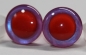Preview: 1 Paar Sicherheitsaugen trapezoid pink blau Prisma Color 18 mm rote Pupille