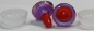 Preview: 1 Paar Sicherheitsaugen trapezoid pink blau Prisma Color 18 mm rote Pupille