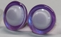 Preview: 1 Paar Sicherheitsaugen trapezoid pink blau Prisma Color 18 mm weiße Pupille