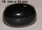 Preview: Sicherheitsnase 19 mm x 14 mm oval hart schwarz glänzend mit Sicherheitsscheibe