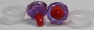 Preview: 1 Paar Sicherheitsaugen trapezoid pink blau Prisma Color 20 mm rote Pupille
