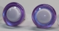 Preview: 1 Paar Sicherheitsaugen trapezoid pink blau Prisma Color 20 mm weiße Pupille