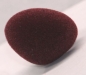 Preview: Sicherheitsnase dreieckig beflockt weinrot 22 mm x 17 mm mit Sicherheitsscheibe