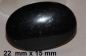 Preview: Sicherheitsnase 22 mm x 15 mm oval hart schwarz glänzend mit Sicherheitsscheibe