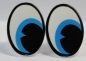 Preview: 1 Paar 23 mm x 36 mm Sicherheitsaugen Comic weiß schwarz blau links - Kopie