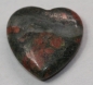 Preview: 1 Herz Naturstein Unakit ca. 20 mm x 20 mm x 6 mm