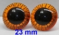 Preview: 1 Paar Sicherheitsaugen Owl-Cut transparent durchgefärbt orange
