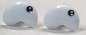 Preview: 1 Paar 24 mm x 16 mm Sicherheitsaugen Comic weiß schwarz