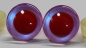 Preview: 1 Paar Sicherheitsaugen trapezoid pink blau Prisma Color 25 mm rote Pupille