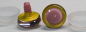 Preview: Sicherheitsaugen trapezoid gelb orange Prisma Color 25 mm rosa Pupille 2
