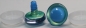 Preview: 1 Paar Sicherheitsaugen trapezoid grün gelb türkis Prisma Color 25 mm blaue Pupille