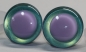 Preview: 1 Paar Sicherheitsaugen trapezoid grün gelb türkis Prisma Color 25 mm lila Pupille