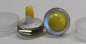 Preview: 1 Paar Sicherheitsaugen trapezoid perlmutt blau Prisma Color 25 mm gelbe Pupille