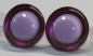 Preview: 1 Paar Sicherheitsaugen trapezoid weinrot violett Prisma Color 25 mm lila Pupille