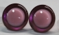 Preview: 1 Paar Sicherheitsaugen trapezoid weinrot violett Prisma Color 25 mm rosa Pupille