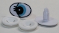 Preview: 1 Paar 25 mm x 17 mm Sicherheitsaugen Comic weiß schwarz blau