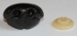 Preview: Sicherheitsnase 28 mm x 18 mm Hund hart schwarz glänzend mit Sicherheitsscheibe