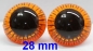 Preview: 1 Paar Sicherheitsaugen Owl-Cut transparent durchgefärbt orange