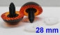 Preview: 1 Paar Sicherheitsaugen Owl-Cut transparent durchgefärbt orange