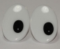 Preview: 1 Paar 30 mm x 20 mm Sicherheitsaugen Comic weiß schwarz links