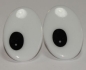 Preview: 1 Paar 30 mm x 20 mm Sicherheitsaugen Comic weiß schwarz rechts