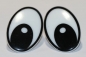 Preview: 1 Paar 35 mm x 24 mm Sicherheitsaugen Comic weiß schwarz