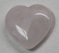 Preview: 1 Herz Naturstein Rosenquarz ca. 20 mm x 20 mm x 6 mm