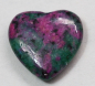 Preview: 1 Herz Naturstein Zoisit ca. 20 mm x 20 mm x 6 mm