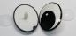 Preview: 1 Paar 54 mm x 80 mm Sicherheitsaugen Comic weiß schwarz