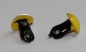 Preview: 1 Paar 5 mm Kunststoffaugen Katze gelb zum Annähen
