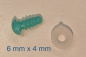 Preview: Sicherheitsnase dreieckig hart türkisgrün mit Sicherheitsscheibe 6 mm 2