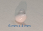 Preview: Sicherheitsnase dreieckig hart weiß mit Sicherheitsscheibe 6 mm