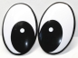 Preview: 1 Paar 60 mm x 90 mm Sicherheitsaugen Comic weiß schwarz