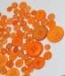 Preview: ca. 50 g Knöpfe aus Kunststoff orange Mix verschiedene Größen und Formen