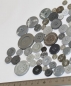 Preview: ca. 50 g Knöpfe aus Kunststoff grau Mix verschiedene Größen und Formen