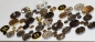 Preview: ca. 50 g Knöpfe aus Kunststoff silber-gold Mix verschiedene Größen und Formen