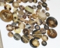 Preview: ca. 50 g Knöpfe aus Kunststoff beige-braun-meliert Mix verschiedene Größen und Formen