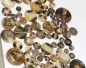 Preview: ca. 50 g Knöpfe aus Kunststoff beige-braun-meliert Mix verschiedene Größen und Formen