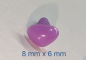 Preview: Sicherheitsnase dreieckig hart violett mit Sicherheitsscheibe 8 mm