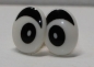 Preview: 1 Paar 8 mm x 10 mm Sicherheitsaugen Comic weiß schwarz