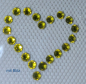 Preview: Swarovski-Bügelapplikation Herz mini Citrin