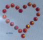 Preview: Swarovski-Bügelapplikation Herz mini Fire Opal