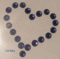Preview: Swarovski-Bügelapplikation Herz mini Purple Velvet