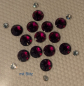 Preview: Swarovski-Bügelapplikation Stern Rubin