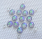 Preview: Swarovski-Bügelapplikation Stern Gelb Violett Grün