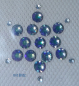 Preview: Swarovski-Bügelapplikation Stern Gelb Violett Grün